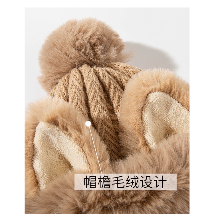 Mũ Lông Cáo Che Tai Giữ Ấm Chống Gió Thời Trang Mùa Đông Cho Nữ