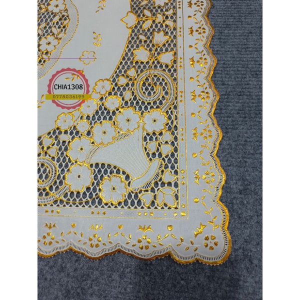 KHĂN TRẢI BÀN VUÔNG 50X50CM, KHĂN TRẢI BÀN BẰNG NHỰA HỌA TIẾT HOA VÂN NỔI KÍCH THƯỚC 50x50CM (sỉ ib)
