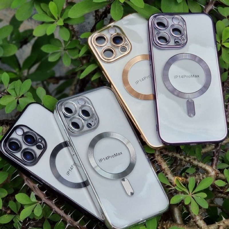 Ốp lưng KST trong viền màu hỗ trợ sạc MagSafe cho iPhone 14 Pro Max, 14 Plus, 14 Pro, 14, 13, 12 bảo vệ camera siêu đẹp