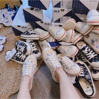 [Chính hãng] Dép sục MLB Monogram Playball Mule ver 2021 đen/trắng