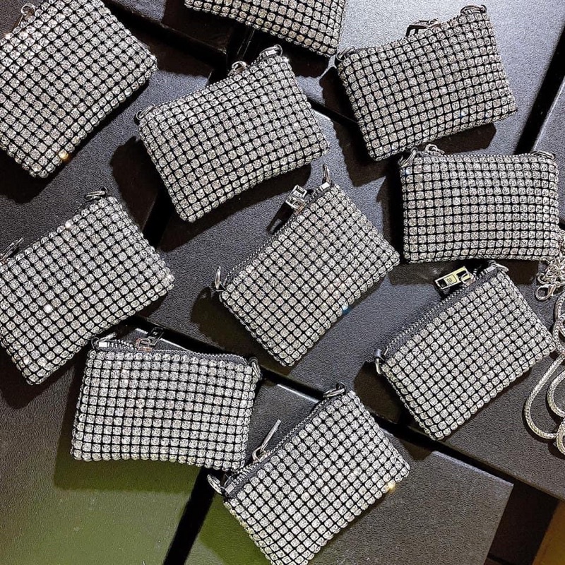 Ví đá Bling size mini cầm tay &amp; đeo chéo cực xinh