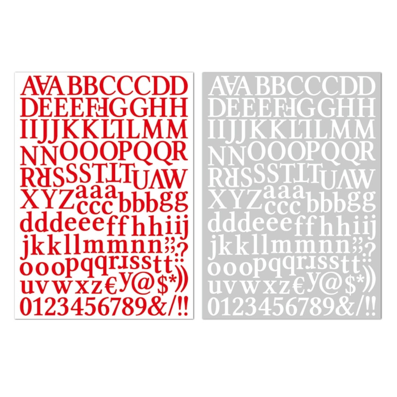 Set 12 Miếng Dán Họa Tiết Chữ Cái Và Số DIY