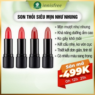 Son thỏi dưỡng ẩm môi mịn mượt như nhung có nhiều màu đẹp sang trọng The Face Shop fmgt Rouge Satin Moisture 3.6g