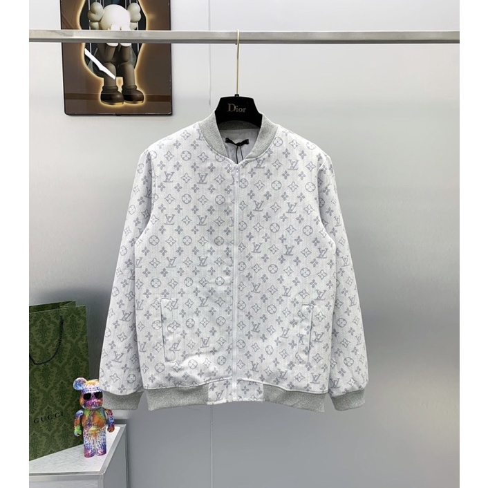 Áo Bomber LV chất vải bò 2 lớp dày dặn mặc ấm hàng Quảng Châu nhập khẩu nguyên chiếc ( Ảnh thật 100%)