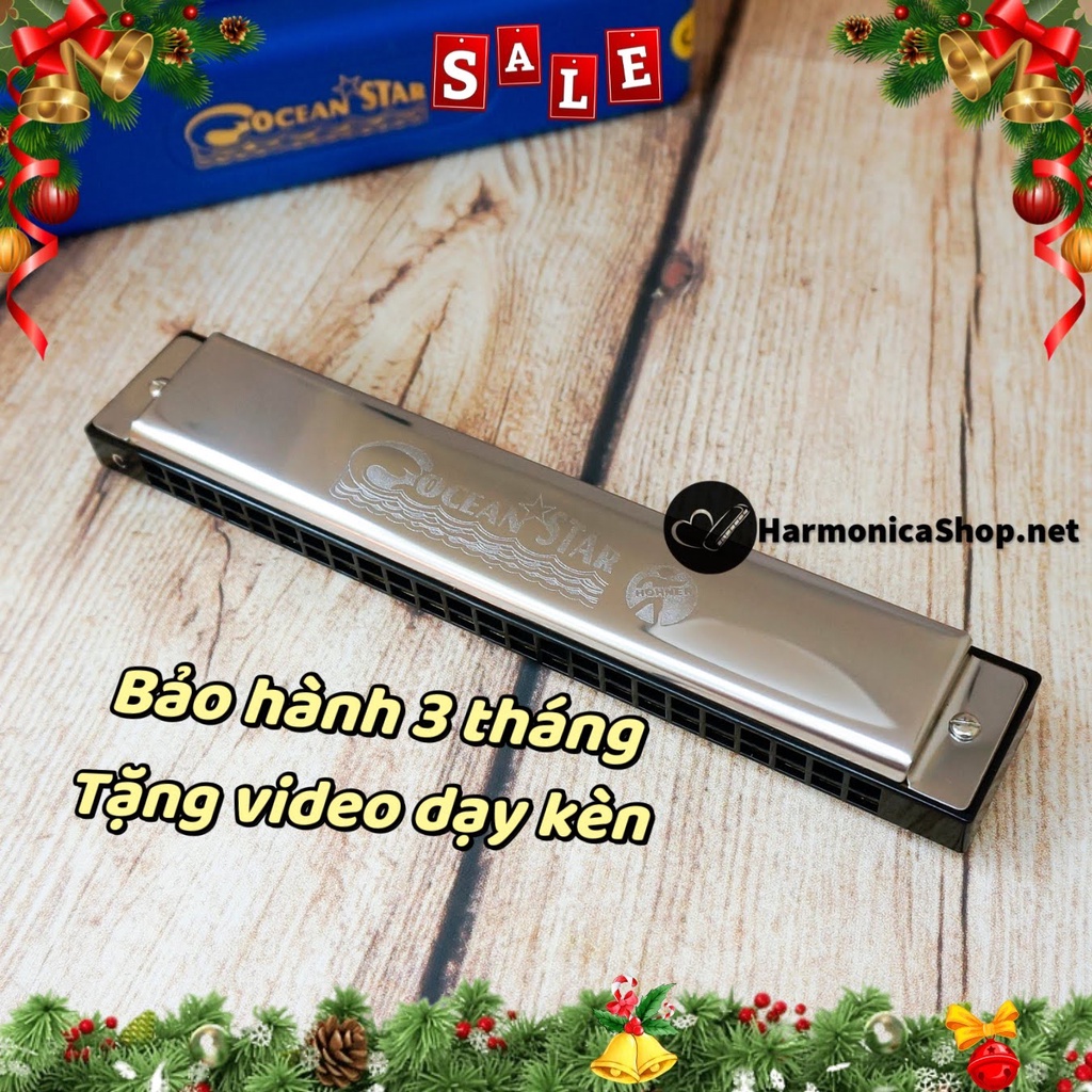 Kèn Harmonica 24 lỗ Hohner Ocean Star Tremolo 24 lỗ - tone C