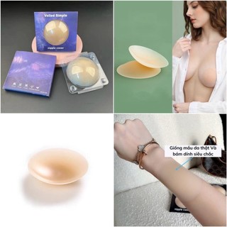 Miếng Dán Ngực Silicon Hộp Xanh Nhiệt Tự Thân Không Keo, Dán Ti Siêu Dính Bảo Vệ Nhũ Hoa 4800 (SOTIRIA)