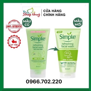 Sữa rửa mặt simple mẫu mới