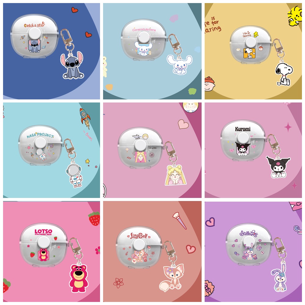 Vỏ Bảo Vệ Hộp Sạc Tai Nghe Lenovo XT95 Pro TWS Bằng TPU Mềm Trong Suốt + Dây Đeo Chống Sốc