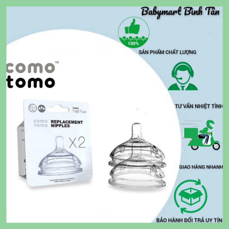 Núm ti bình sữa comotomo chính hãng, núm siêu mềm, mô phỏng giống ti mẹ nhất, đủ size1/2/3 và y cut, có bán lẻ 1 núm