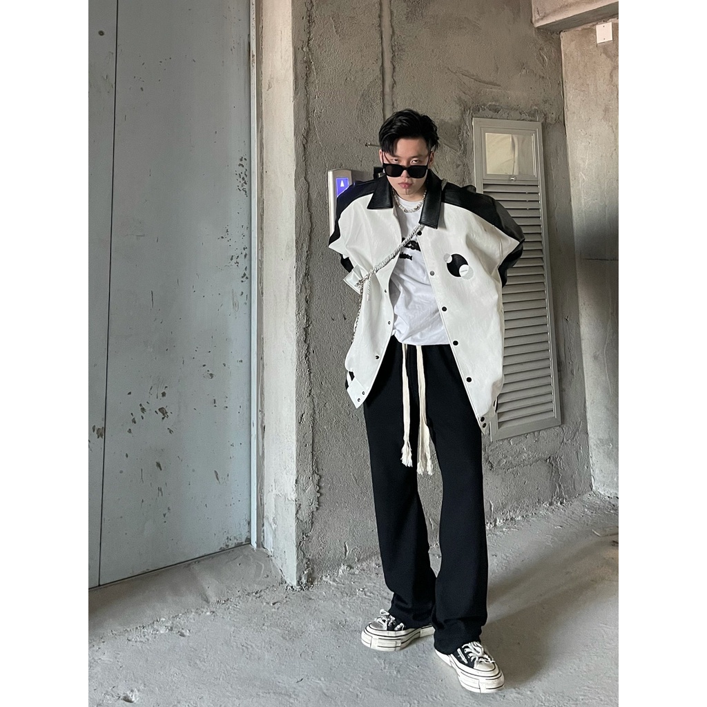 Aokang Áo Khoác Bóng Chày Da PU Thời Trang vintage Dành Cho Nam