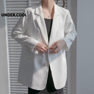 Áo Blazer Vest Nữ 1 lớp UNDERCOOL Dáng Suông Rộng Vải Trượt Kiểu Hàn Quốc - áo khoác mùa thu phong cách công sở