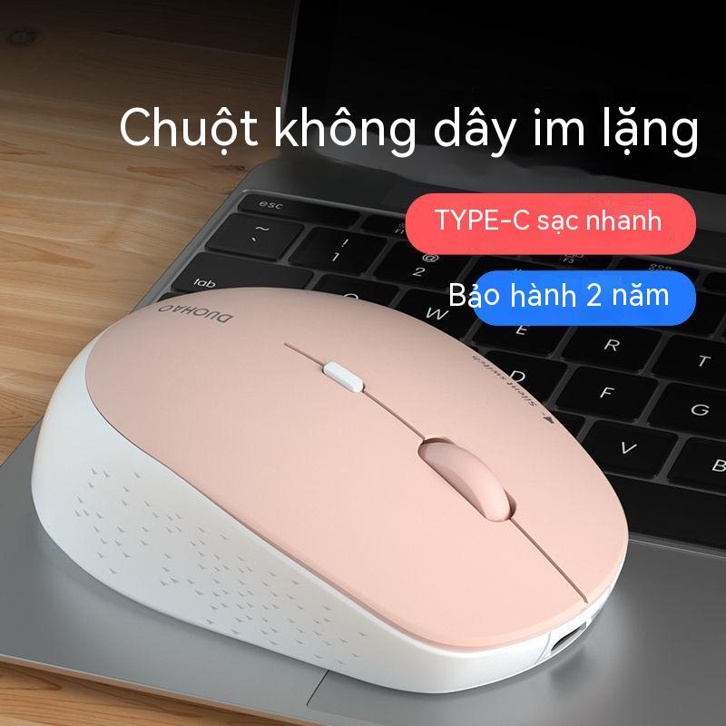 Mẫu chuột không dây silent pin, thời lượng pin siêu dài, dễ thương, thích hợp cho notebook, desktop, văn phòng, game