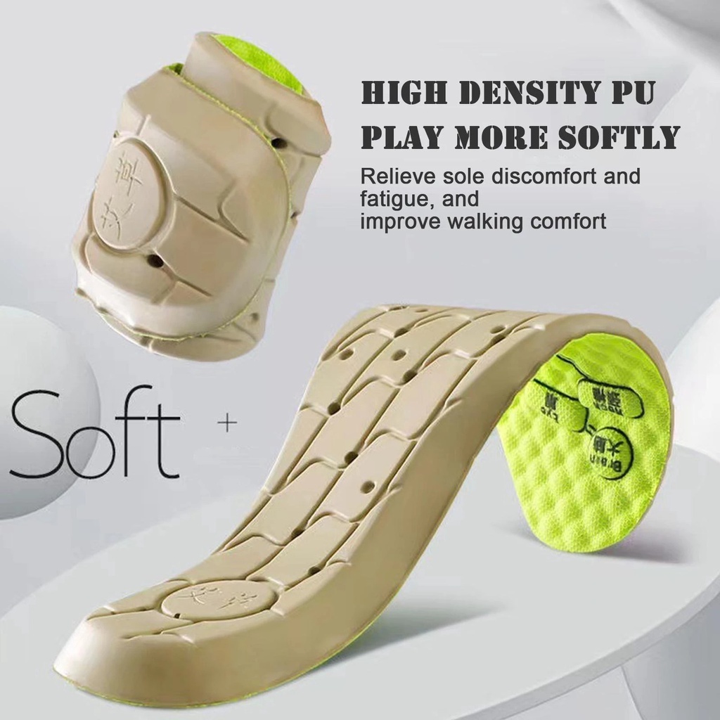 Đế Lót Giày Mát Xa 3D Bằng Cao Su Mềm Thoáng Khí Thấm Hút Mồ Hôi Thoải Mái