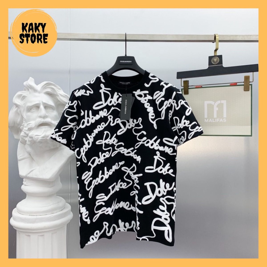 Áo Phông Nam Nữ D.O.L.C.E Ngắn Tay Cổ Tròn Màu Đen Chất Vải Thun Cotton Co Dãn KaKy Store