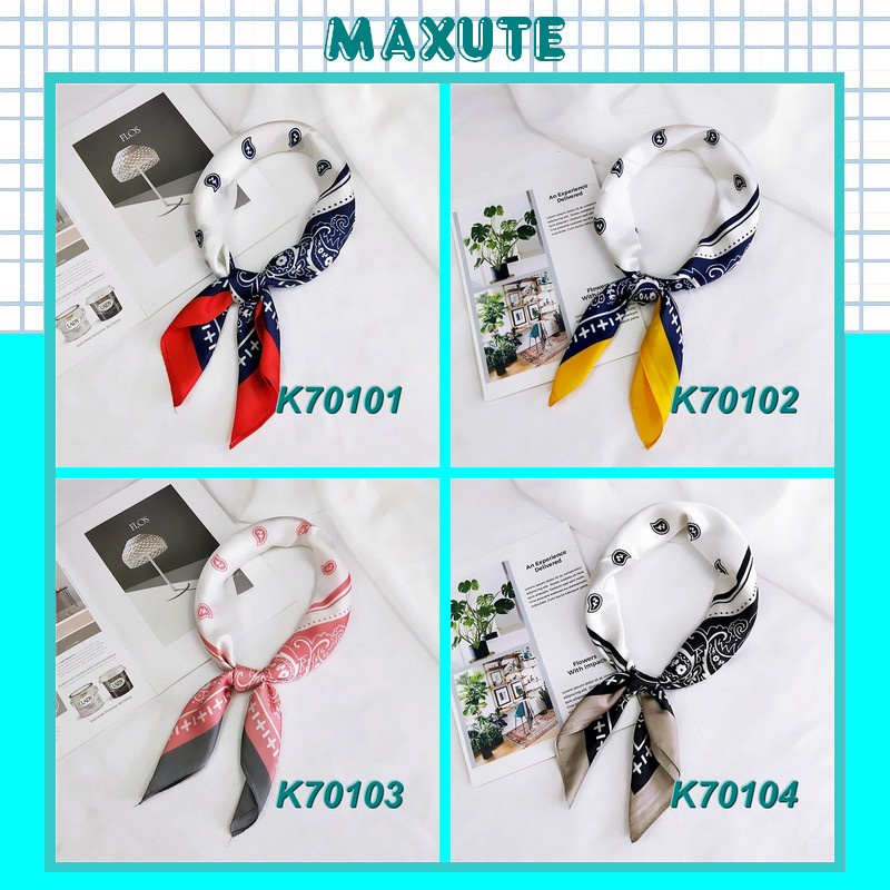 Khăn Lụa Vuông Quàng Cổ Turban Bandana 70x70 cm K70101