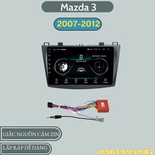 Mặt dưỡng 9 inch Mazda 3 kèm dây nguồn cắm zin theo xe dùng cho màn hình DVD android 9 inch