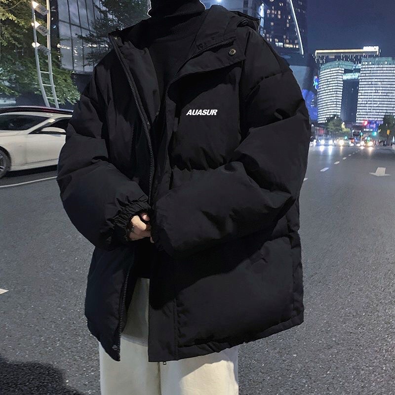 Áo Phao Thời Trang Phối Chữ Trên Ngực Unisex