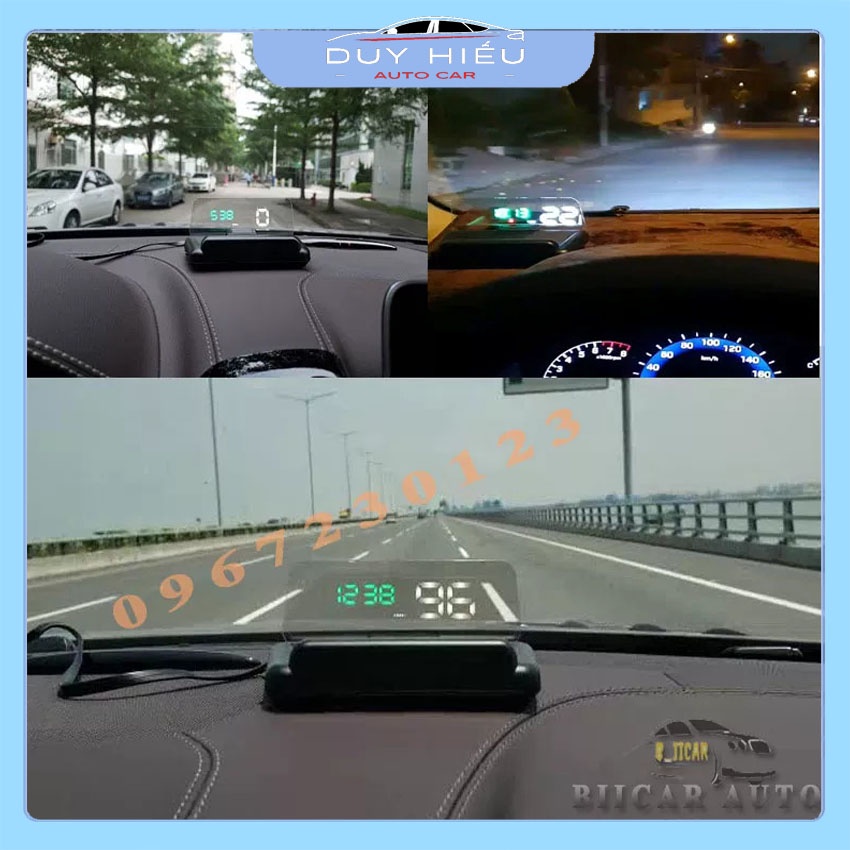 Bộ Hiển Thị Tốc Độ Trên Kính Lái HUD C500 Cắm Cổng OBD II Cao Cấp Led Và Cảm Biến Ánh Sáng Nhạy- Do choi xe hoi uy tin