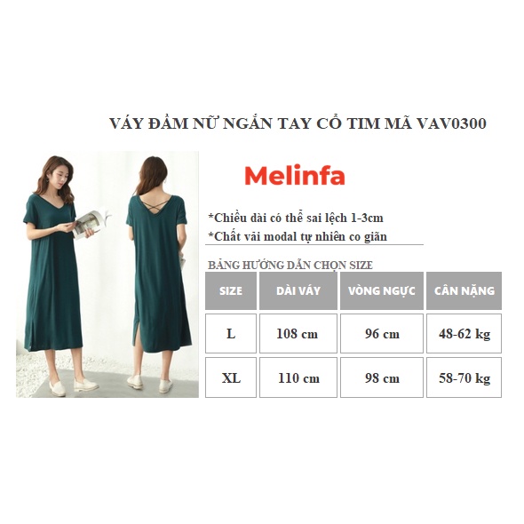 Váy đầm nữ ngắn tay cổ tim chéo lưng vải Viscose tự nhiên mềm mại thoáng mát mặc mùa hè mã VAV0300