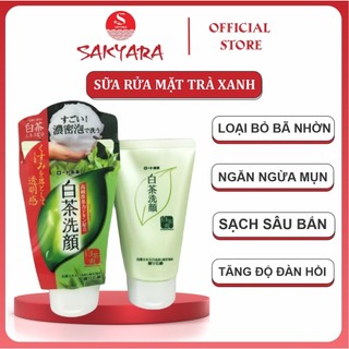 Sữa rửa mặt Trà xanh Shirochasou 120g Nhật Bản ngăn ngừa mụn chống lão hoá da giúp da sạch sâu trắng sáng