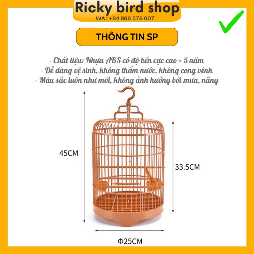 Lồng chim yến, khuyên, chòe đất làm bằng nhựa ABS siêu bền, tiện lợi (Tự lắp ráp đơn giản) (R)