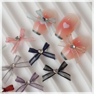 Set 10 Charm nơ voan,charm nơ ren trang trí móng