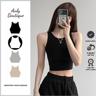 Áo Croptop Ba Lỗ , áo thun croptop ôm sát nách nữ kiểu ôm body tank top Nữ Phông body dáng ôm trơn-CT02