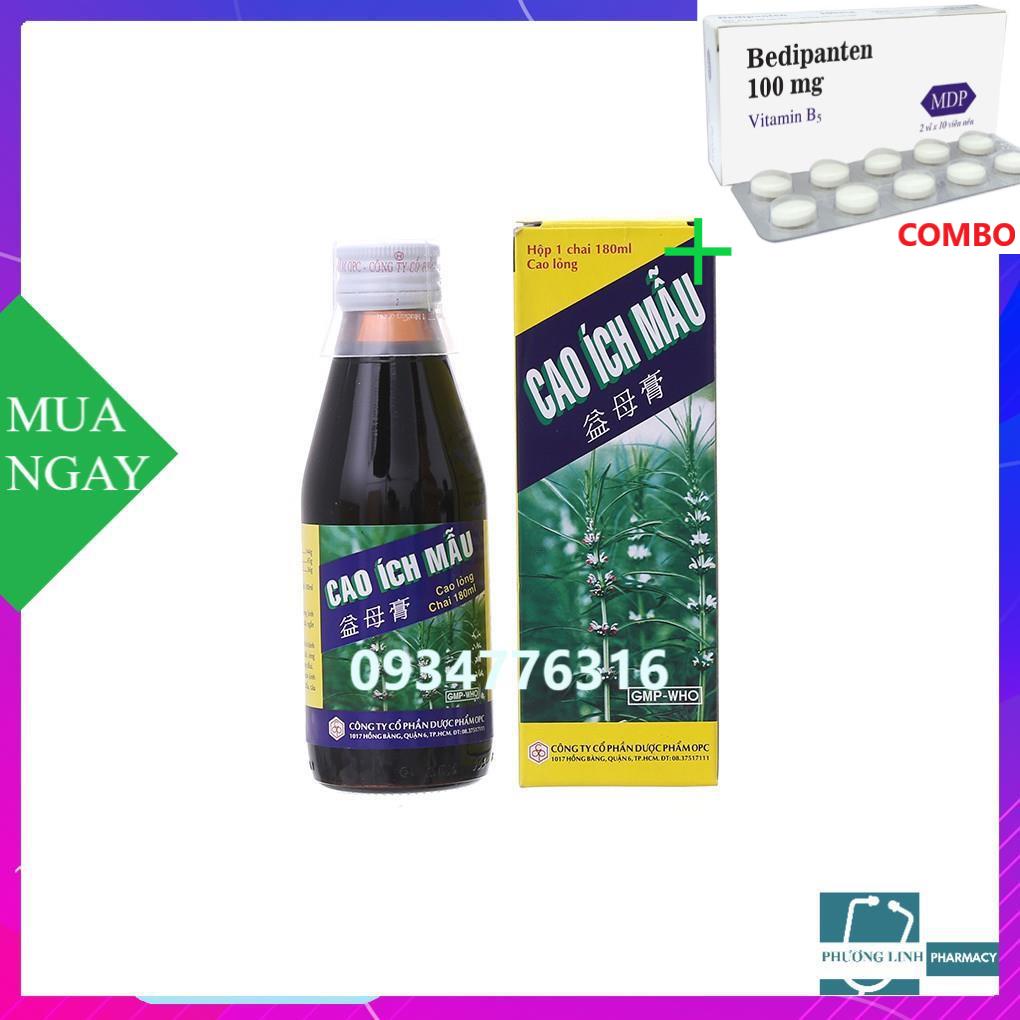 Combo Bedipanten 100mg +  Cao Ích Mẫu OPC 180ml