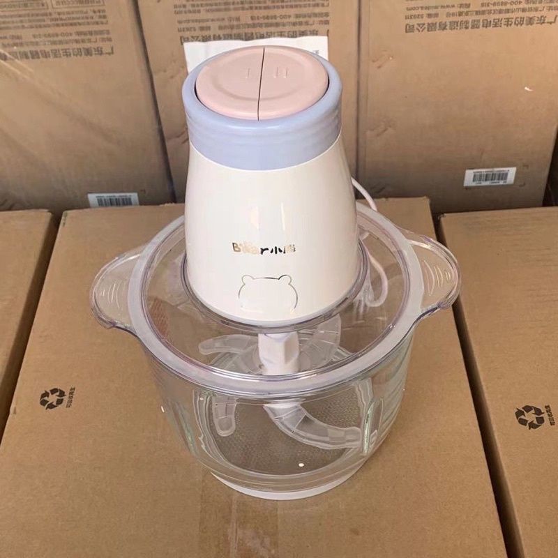 Máy xay thịt đa năng BEAR QSJ-B02Q1 cối thủy tinh kèm 2 bộ dao xay