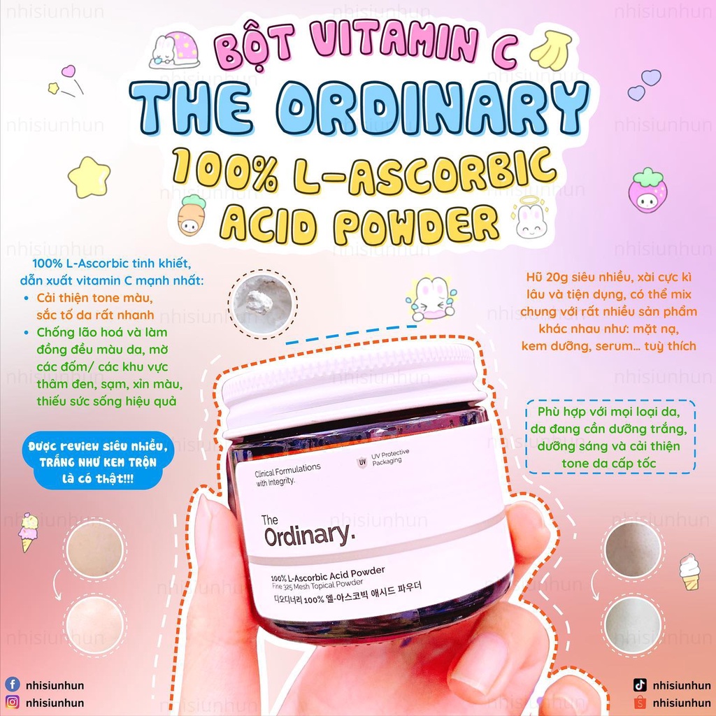 Bột The Ordinary Vitamin-C 100% L-Ascorbic Acid Powder