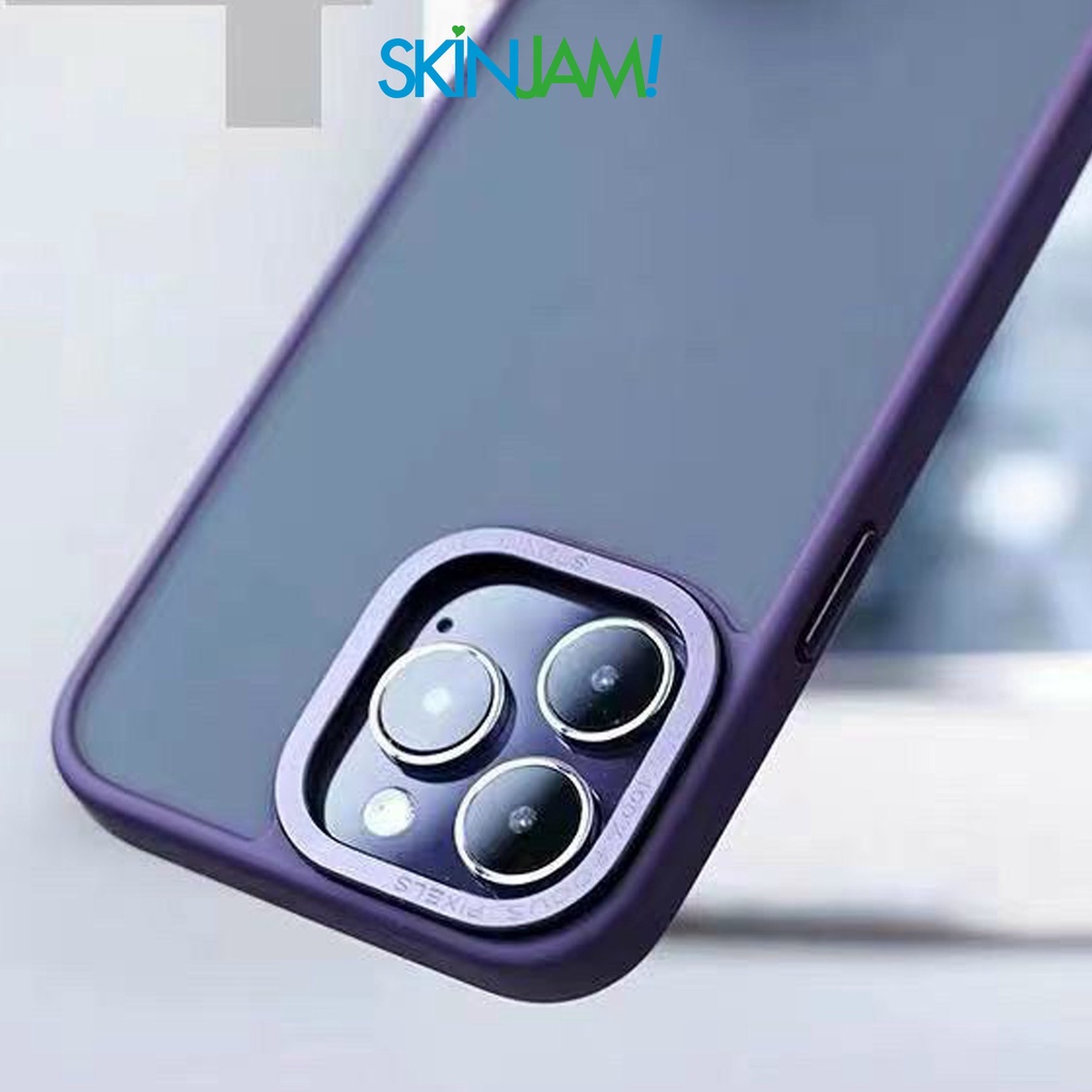 Ốp Likgus iP 14 Lưng Nhám Mờ Cam Viền Kim Loại iP 14Promax/ 14Plus/ 14Pro/ 14 Chính Hãng Likgus