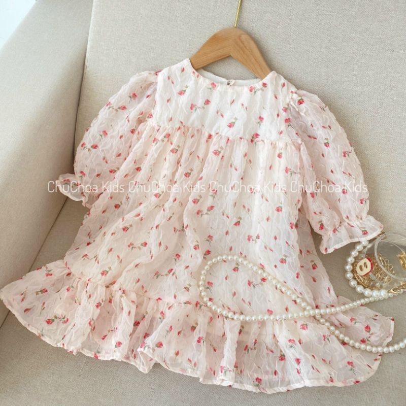 Váy babydoll thu đông dài tay cho bé gái từ 1-5 tuổi