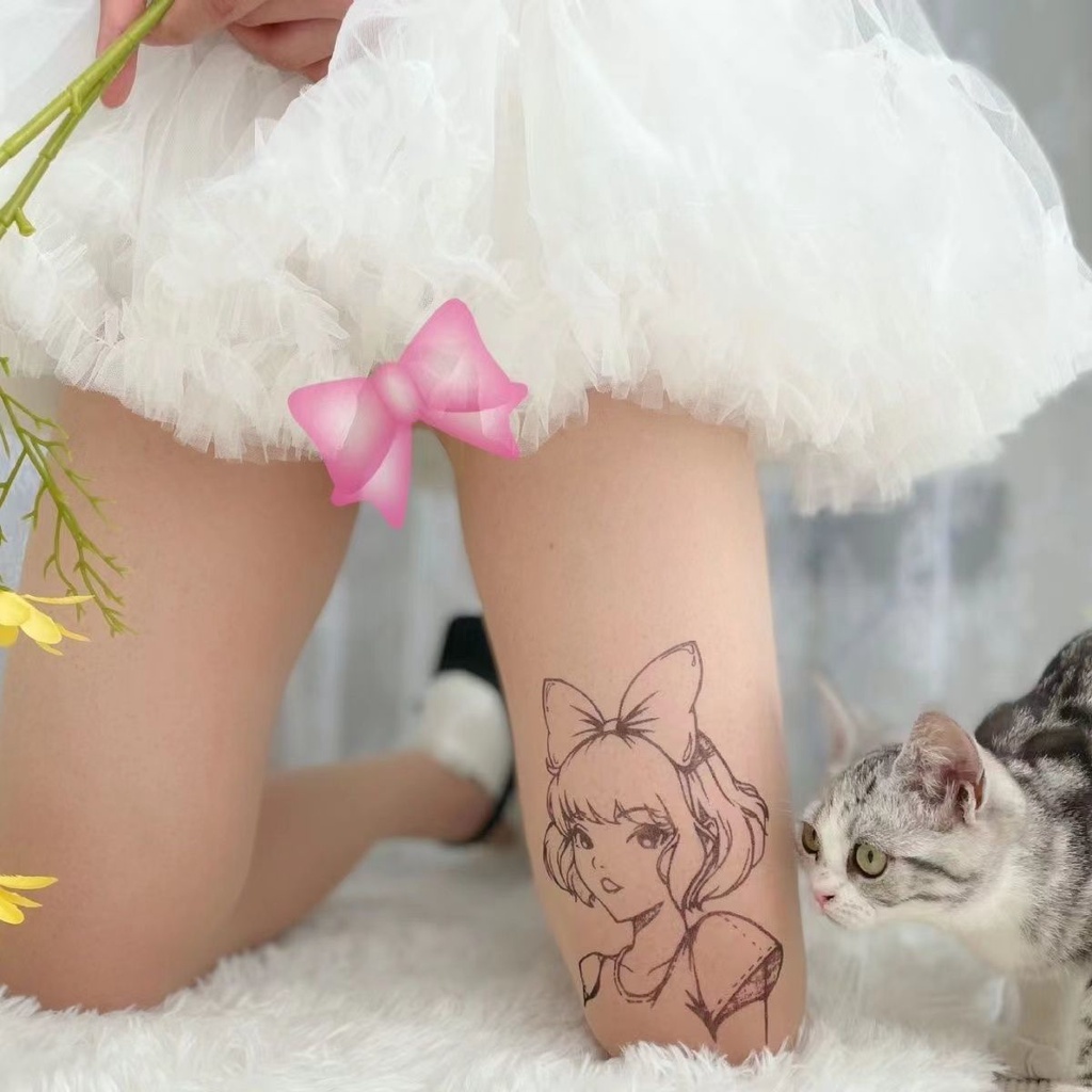 Quần Tất Siêu Mỏng Đính Nơ Phong Cách Lolita Quyến Rũ Kiểu Mới