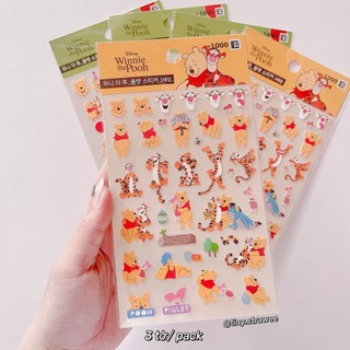 Sổ/ bookmark/ stickers gấu Pooh Daiso Hàn | Tiny Strawee
