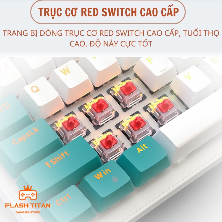 Bàn Phím Cơ Gaming K3 Red Switch Full Size, Gõ Êm, Độ Phản Hồi Tốt - Đèn Led 10 Chế Độ - Bảo hành 12 tháng | BigBuy360 - bigbuy360.vn