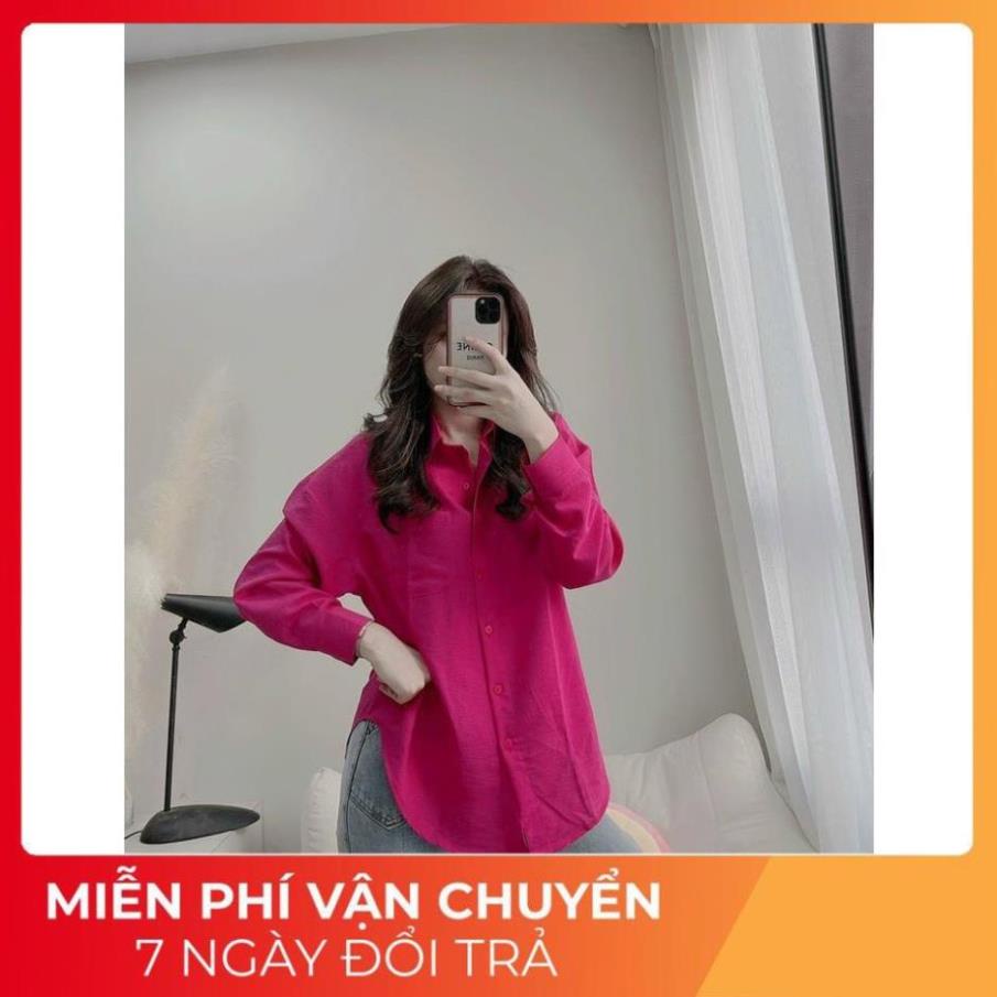 Áo SƠ MI HỒNG CÁNH SEN HÀNG L1