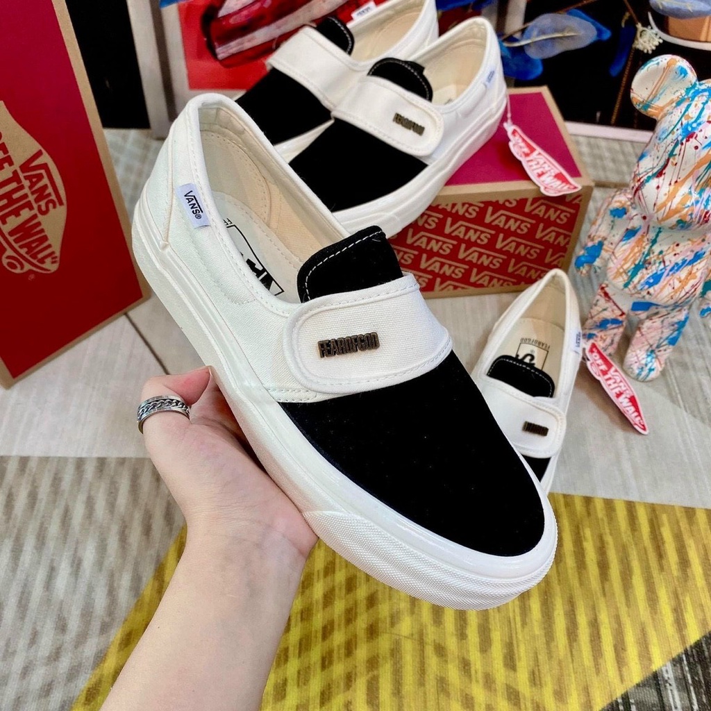 Giày thể thao nam nữ Vans F.O.G Black and White hot trend 2022, hàng đẹp mẫu mới lót da