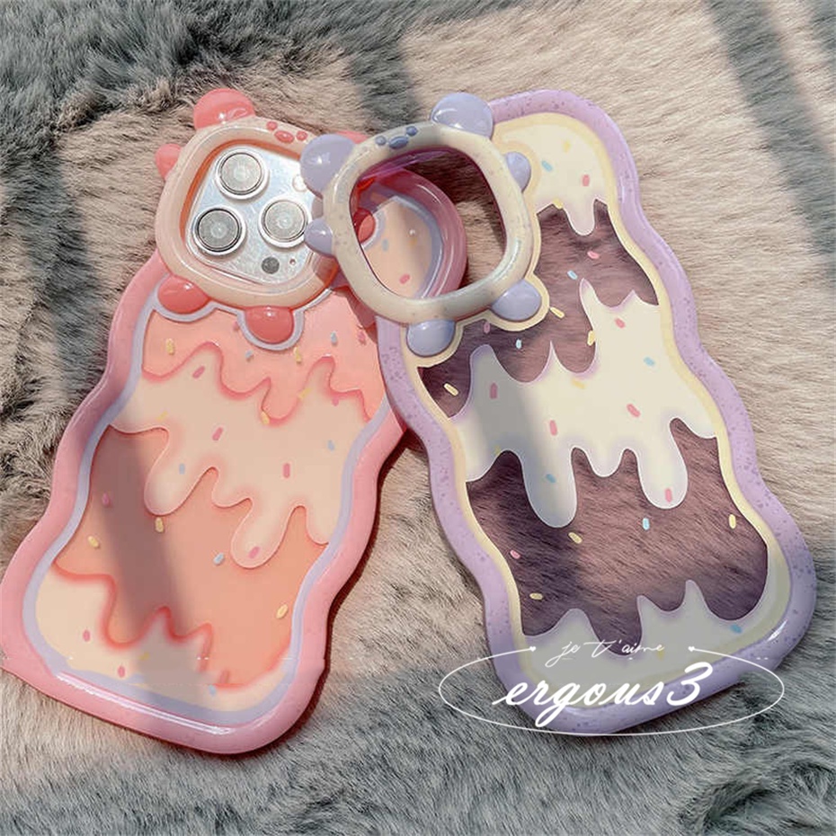 Ốp Điện Thoại Họa Tiết Cây Kem / Quái Vật Nhỏ Dễ Thương Cho iPhone 14 13 12 11 Pro Max 8 7 Plus X Xs SE2020 Xr Xs Max 6 6s Plus