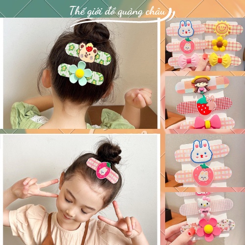 Dính Tóc Xinh Xắn Phong Cách Hàn Quốc Cho Bé Họa Tiết Đẹp Hottrend 2022 (C16)