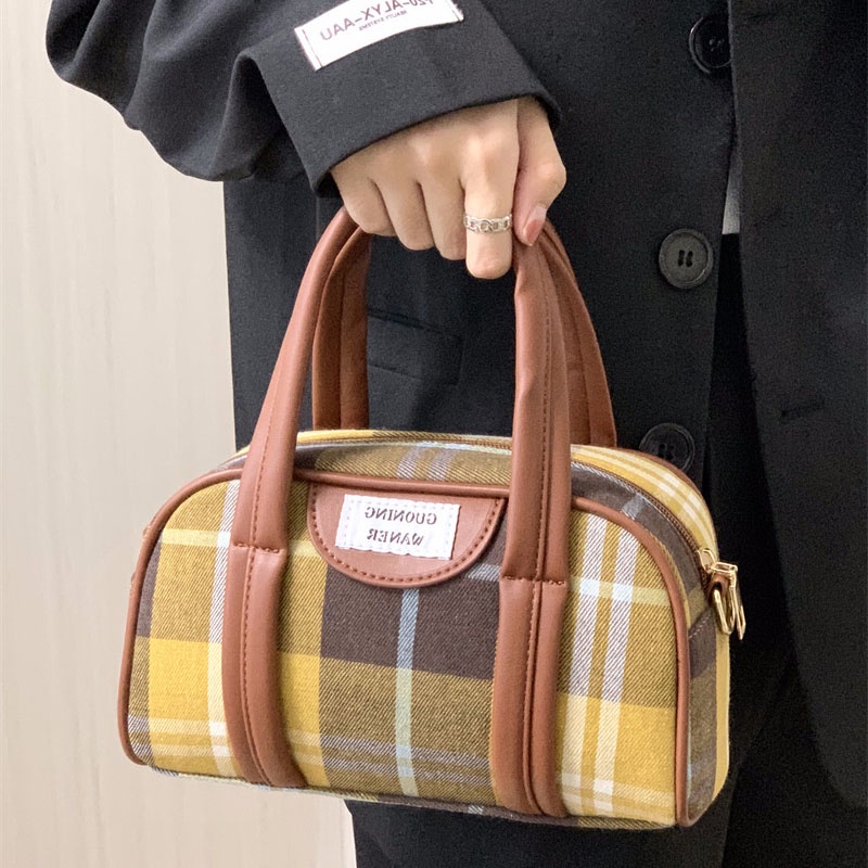 Túi Gối Họa Tiết Kẻ Sọc Thời Trang Cho Nữ