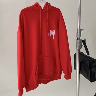 Áo hoodie nỉ đỏ chữ M