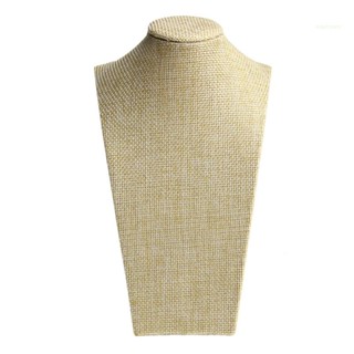 Mô Hình Ma Nơ Canh Bằng Vải Lanh Kèm Giá Đỡ Trưng Bày Vòng cổ