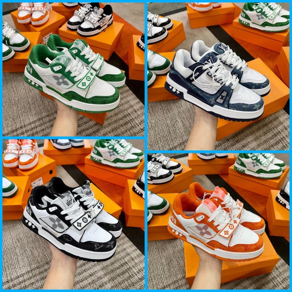 🔶flash sale🔶 Giày thể thao/sneaker nam cổ thấp logo Louis Vuitton LV cao cấp đủ màu trắng phối đồ thời trang