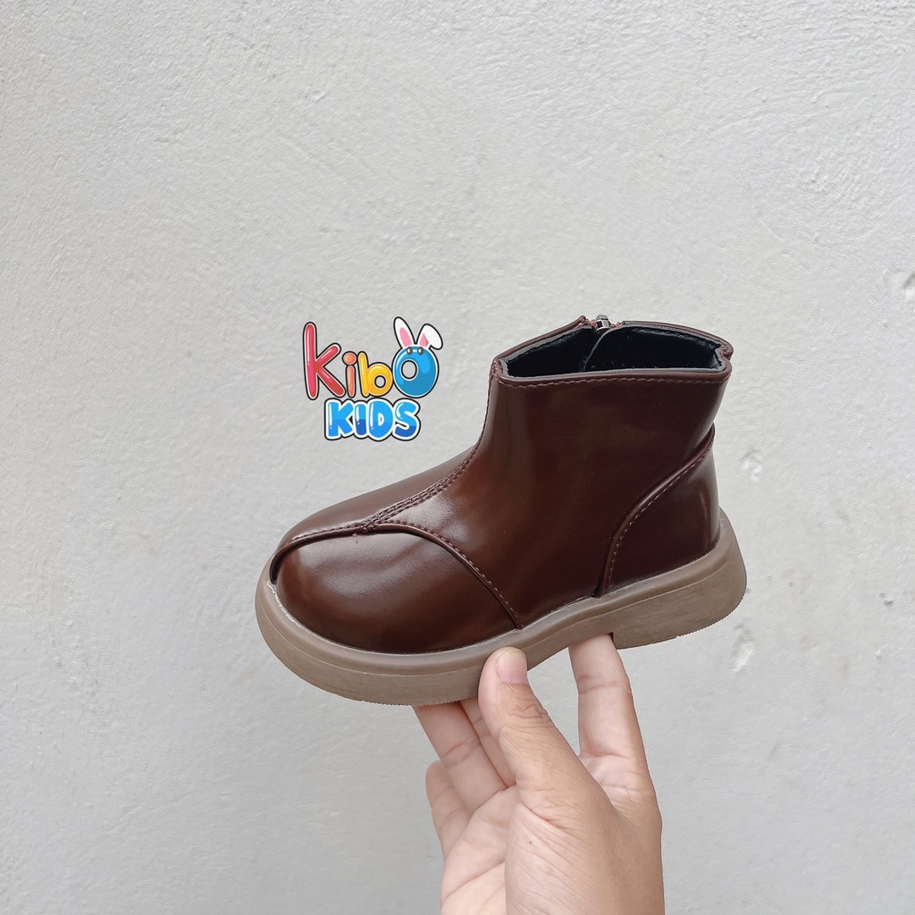 Bốt Cho Bé Gái - Giày Bốt Bé Gái da PU siêu mềm cao cổ xinh xắn BOT519