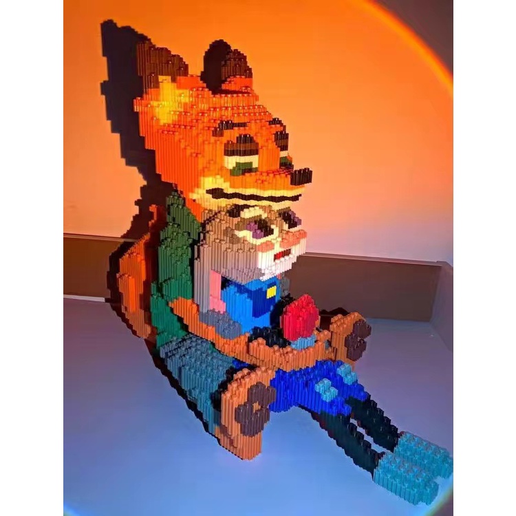Mô Hình Lắp Ghép Lego Naruto, One piece, Thỏ Tím Stella Khổng Lồ, Nhân Vật Hoạt Hình Zootopia, Snoopy, Pikachu Dễ Thươ