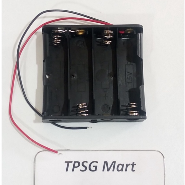 Khay Pin AA - 1.5V X 4 Viên - Khay ngang (Dây nối)