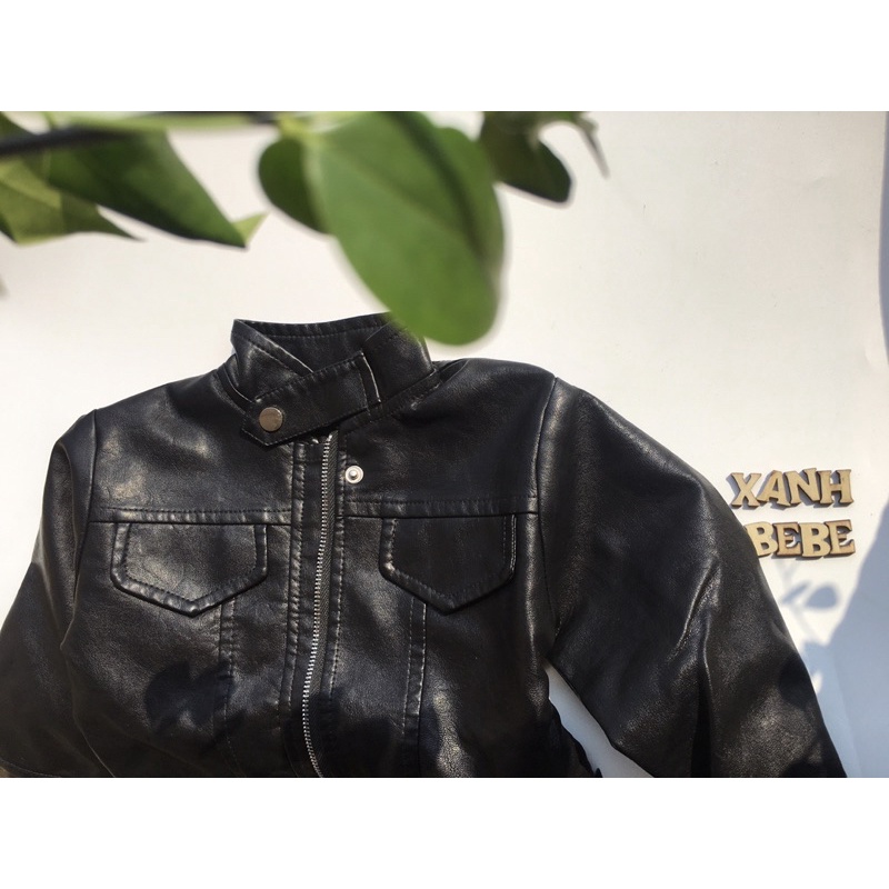 Áo Khoác Da Thời Trang 2023 Cá Tính Cho Bé Gái Bé Trai Siêu Mềm