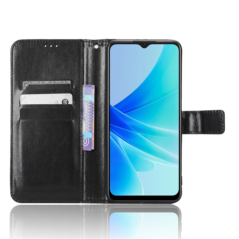 Ốp Lưng Da Nắp Gập Thời Trang Có Ngăn Ví Đựng Thẻ Tín Dụng Cho OPPO A77s OPPO A77s