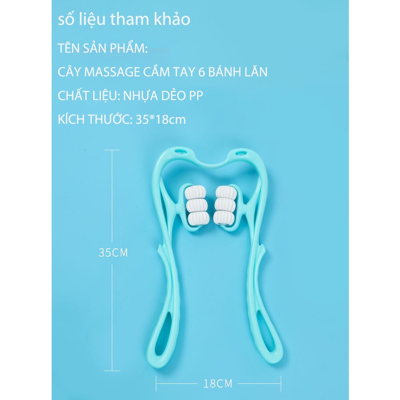【Luôn Sẵn Hàng giao】Dụng cụ massage Cổ Vai Gáy 6 Bi , giảm đau mỏi đốt sống cổ,đau mỏi vai gáy