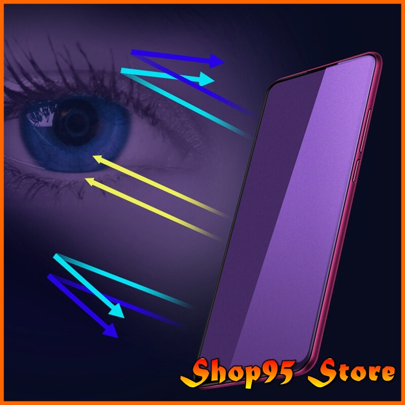 Cường lực ánh tím chống mỏi mắt Realme 8 8 pro C20 C25 Q3 pro GT neo Realme x2 pro Realme Q C11